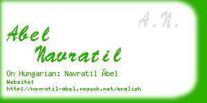 abel navratil business card