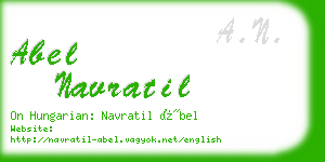 abel navratil business card